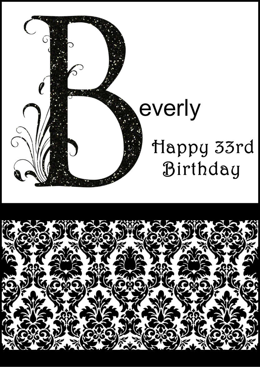 Damask Monogram Letter B Card - card made with Crafty Bob's Card Creator