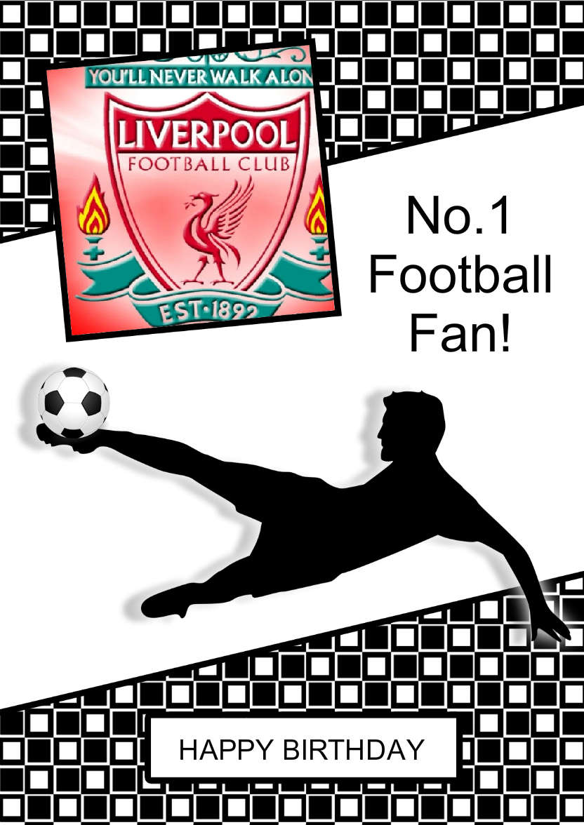 No.1 Football Fan Aperture Card - card made with Crafty Bob's Card Creator