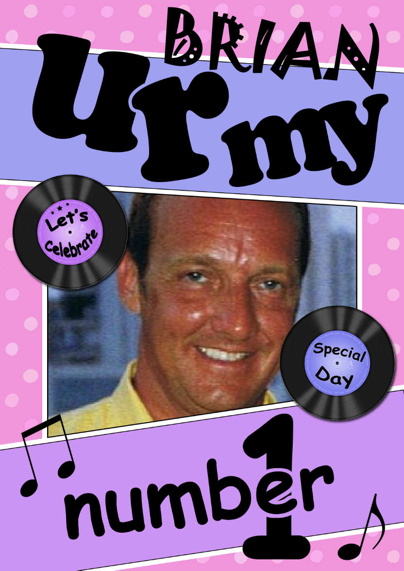 U R My No 1 Record Photo Upload Card - card made with Crafty Bob's Card Creator