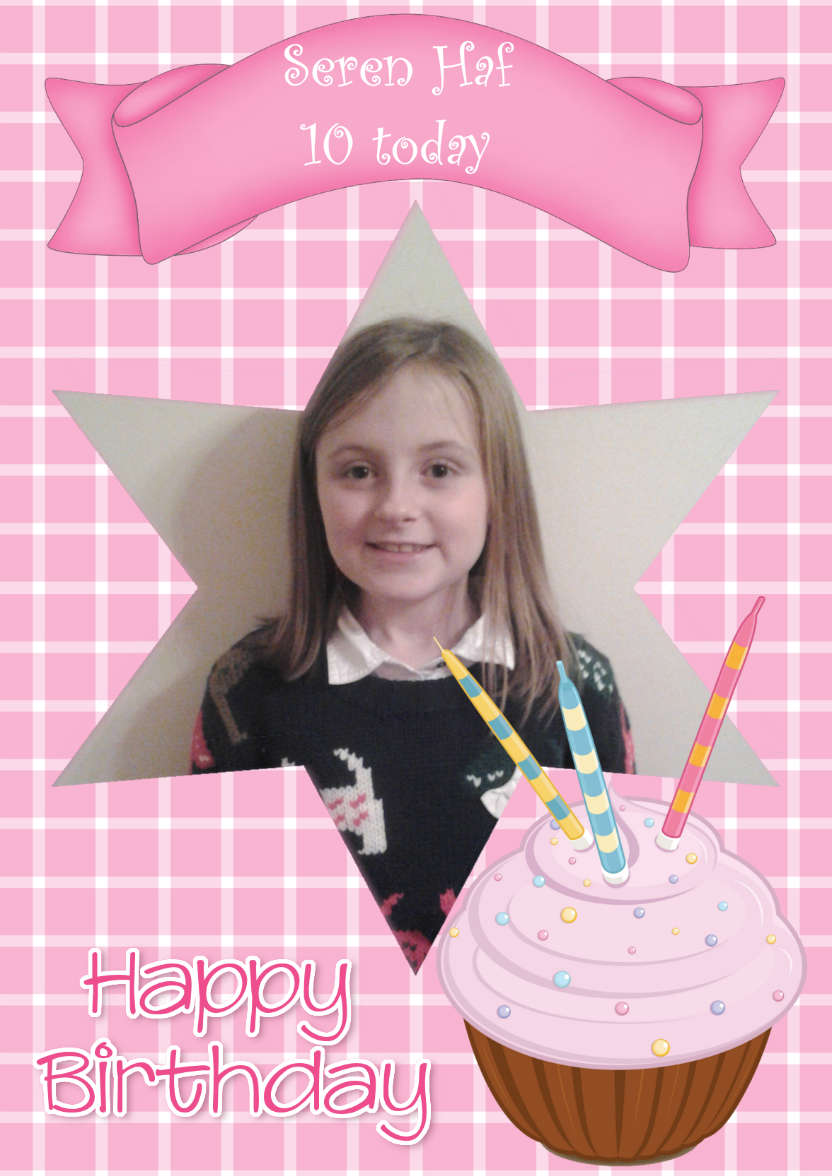 Pretty Pink Cupcake - card made with Crafty Bob's Card Creator