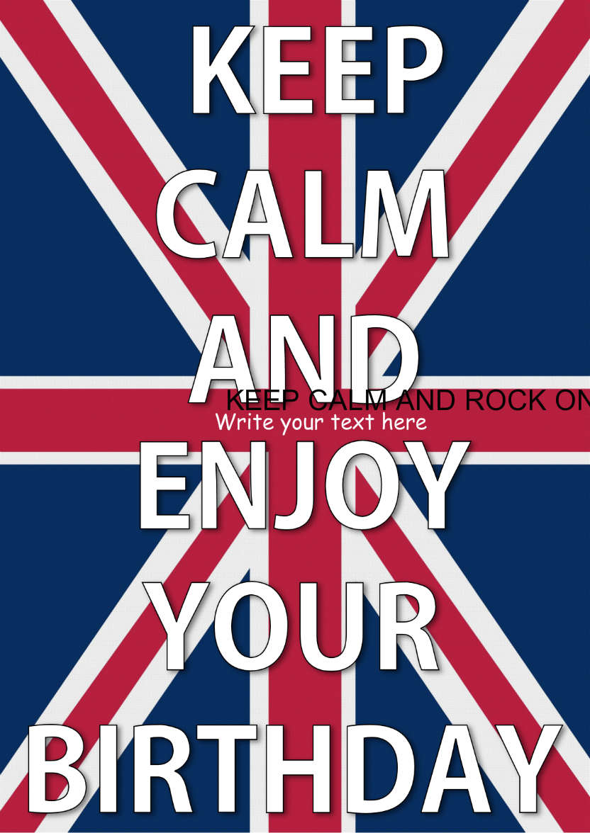 Keep Calm - card made with Crafty Bob's Card Creator