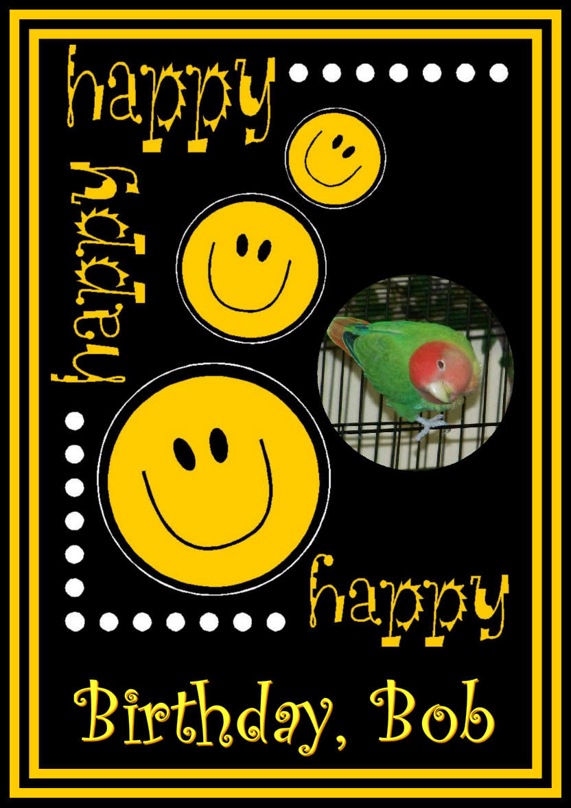 Happy Happy Happy Card Front - card made with Crafty Bob's Card Creator