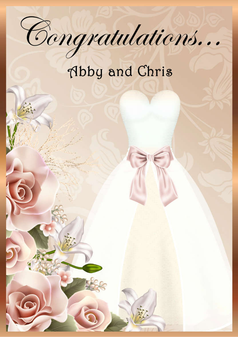 Wedding Day - card made with Crafty Bob's Card Creator