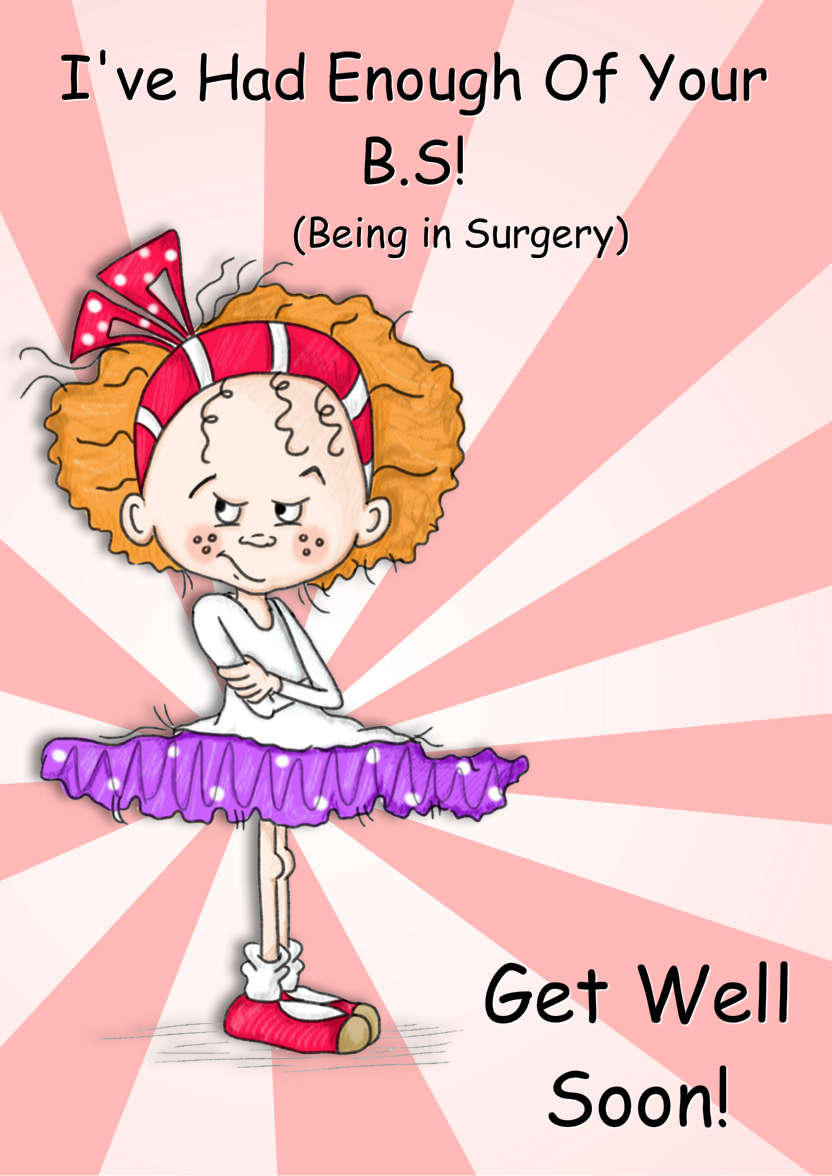 Enough of Your Bs Get Well Soon Card - card made with Crafty Bob's Card Creator