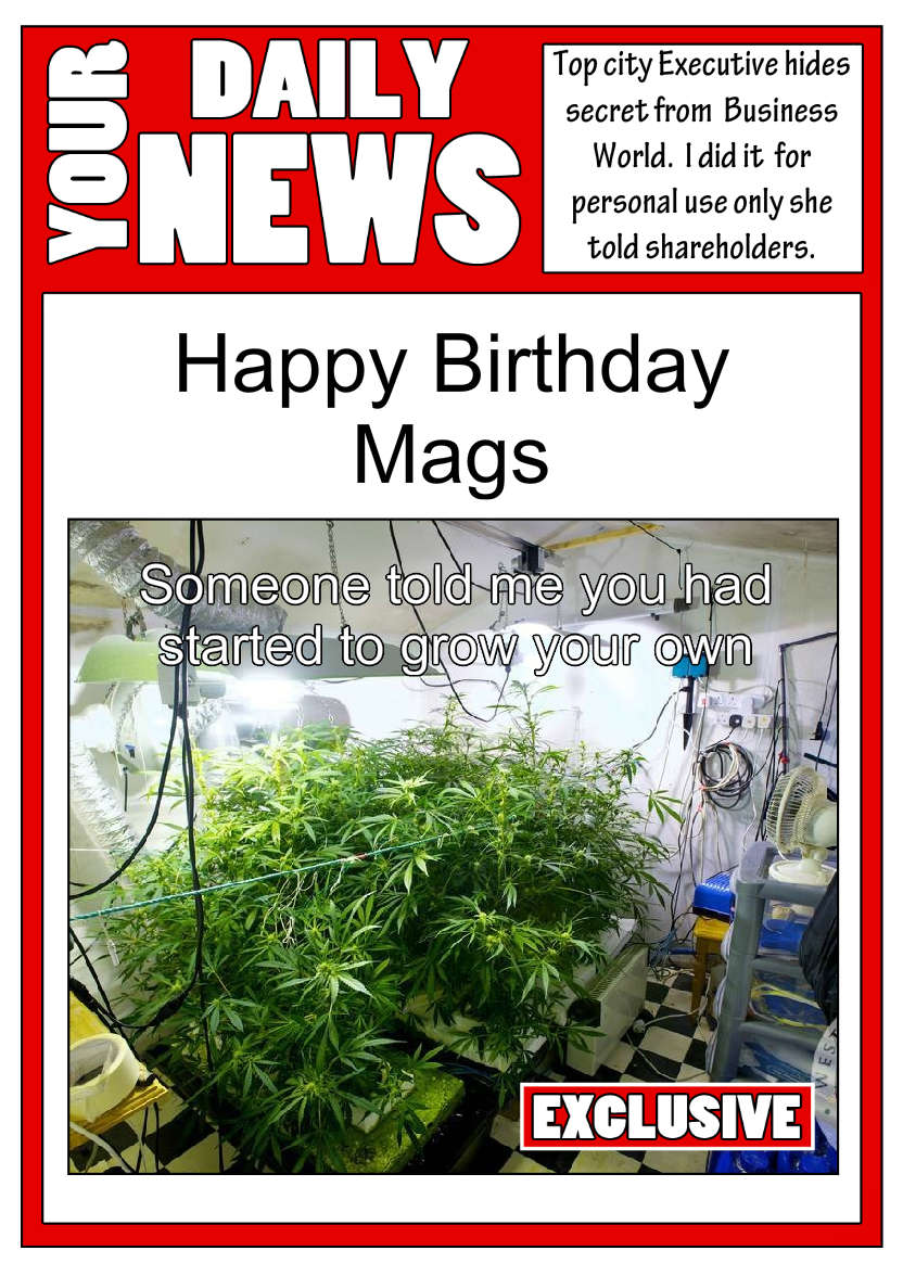 Your Daily News Spoof Newspaper Card Front - card made with Crafty Bob's Card Creator
