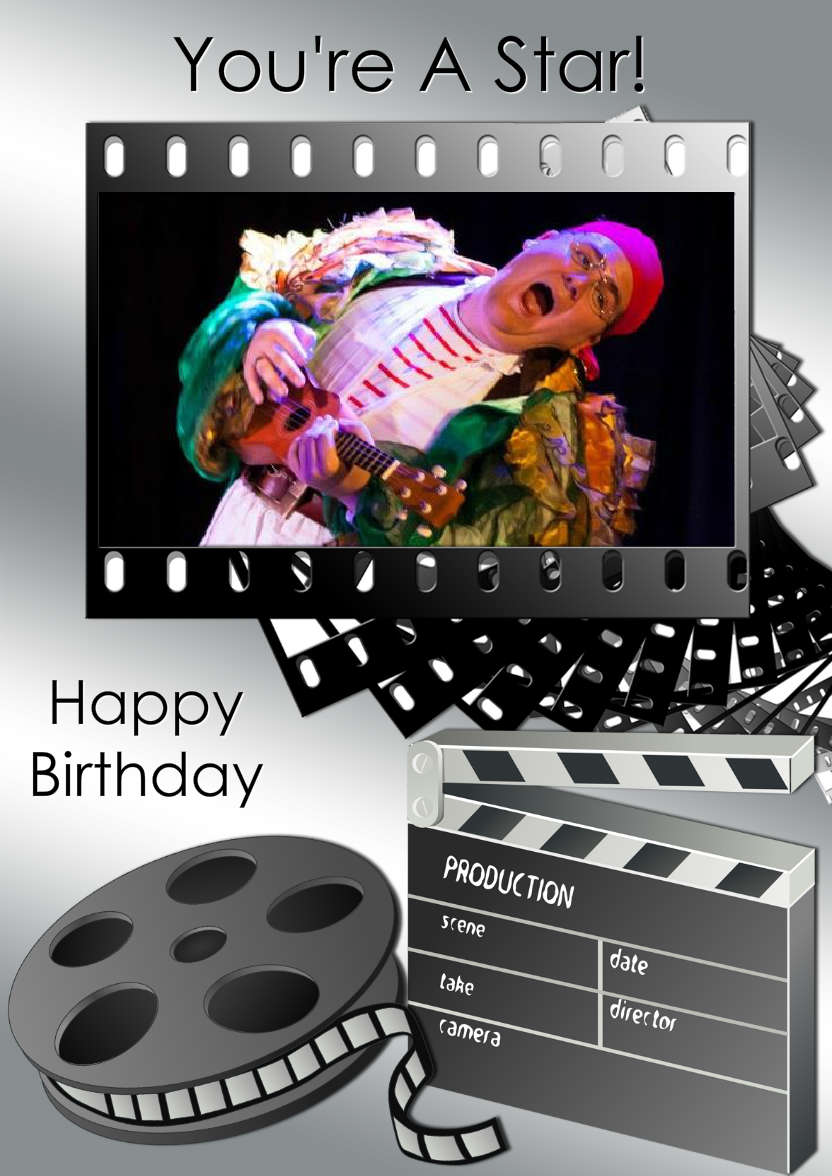 Movie Star Photo Card - card made with Crafty Bob's Card Creator