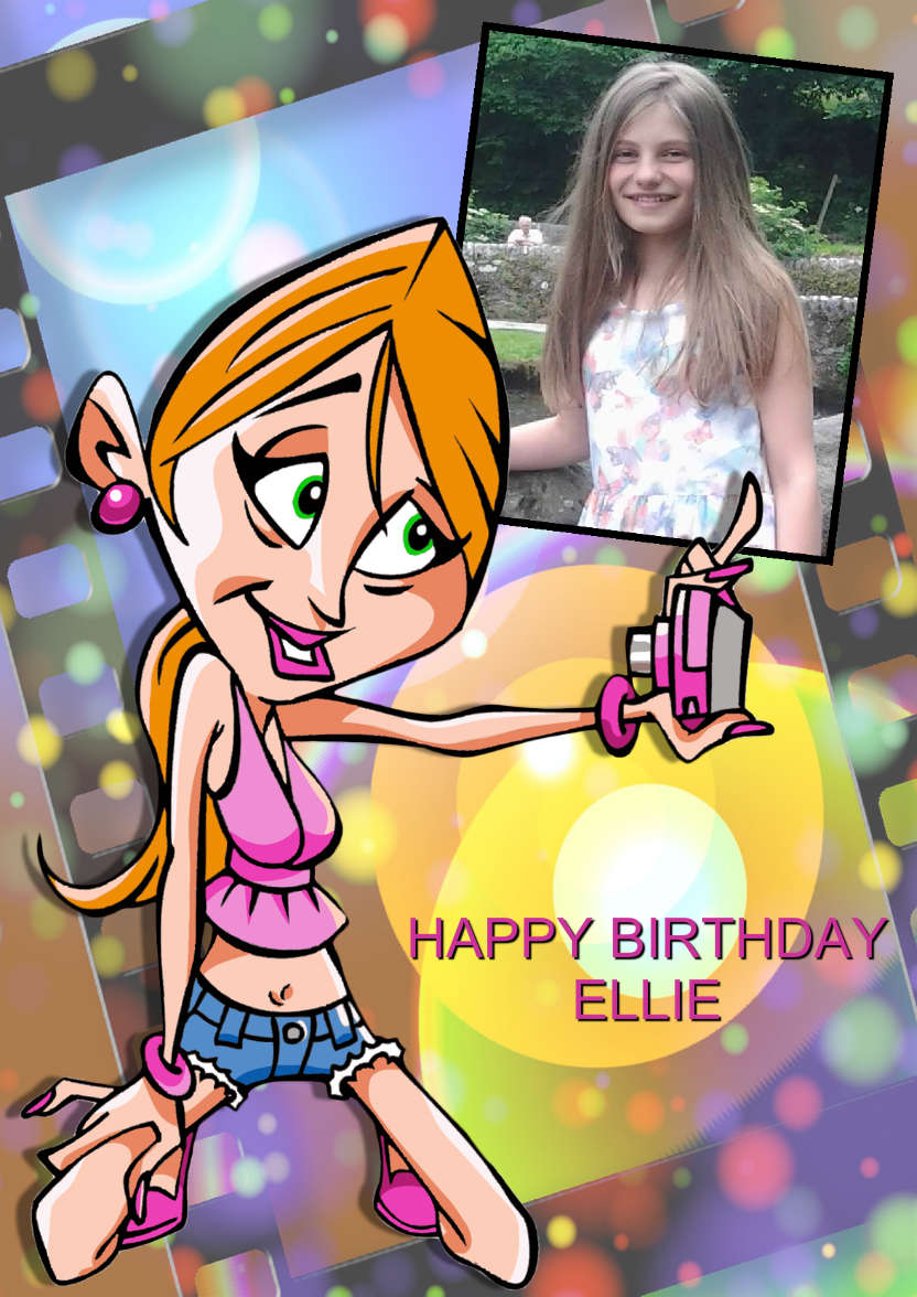 Selfie Queen Card - card made with Crafty Bob's Card Creator
