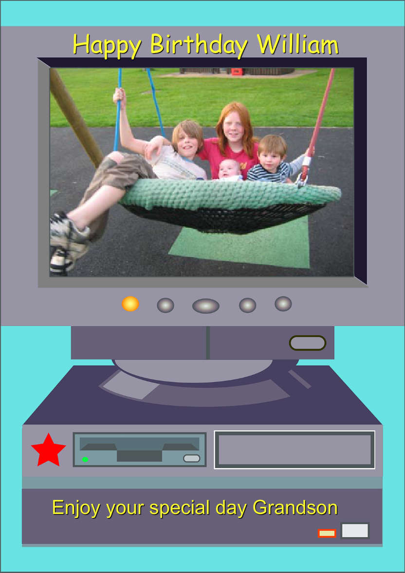 Computer Geek - card made with Crafty Bob's Card Creator