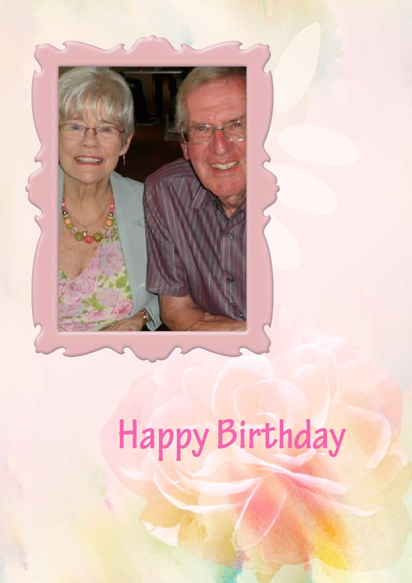 Happy Birthday - Pastel Floral - card made with Crafty Bob's Card Creator
