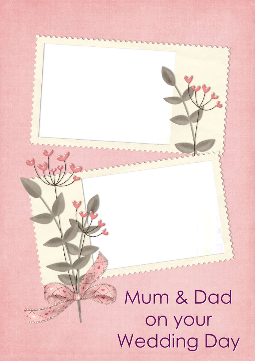Scrapbook Style Anniversary Card - card made with Crafty Bob's Card Creator