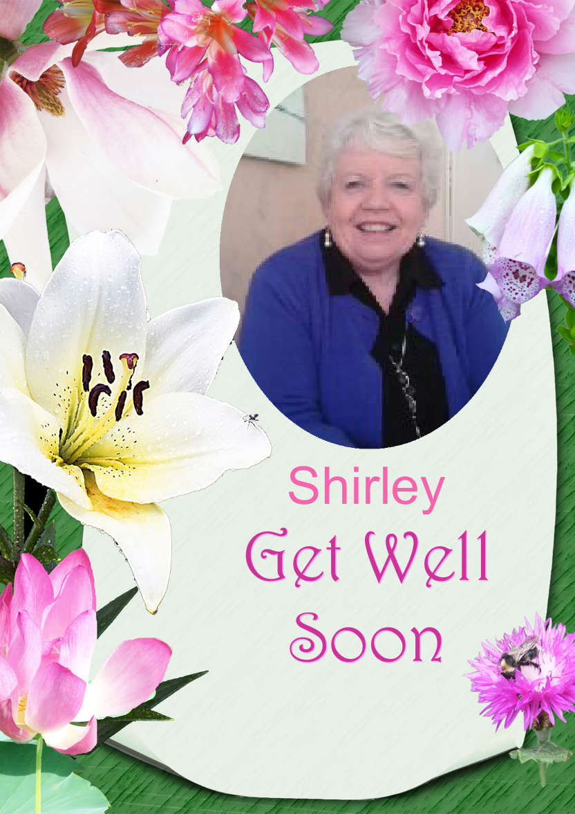 Floral Frame Get Well Soon Photo Card - card made with Crafty Bob's Card Creator