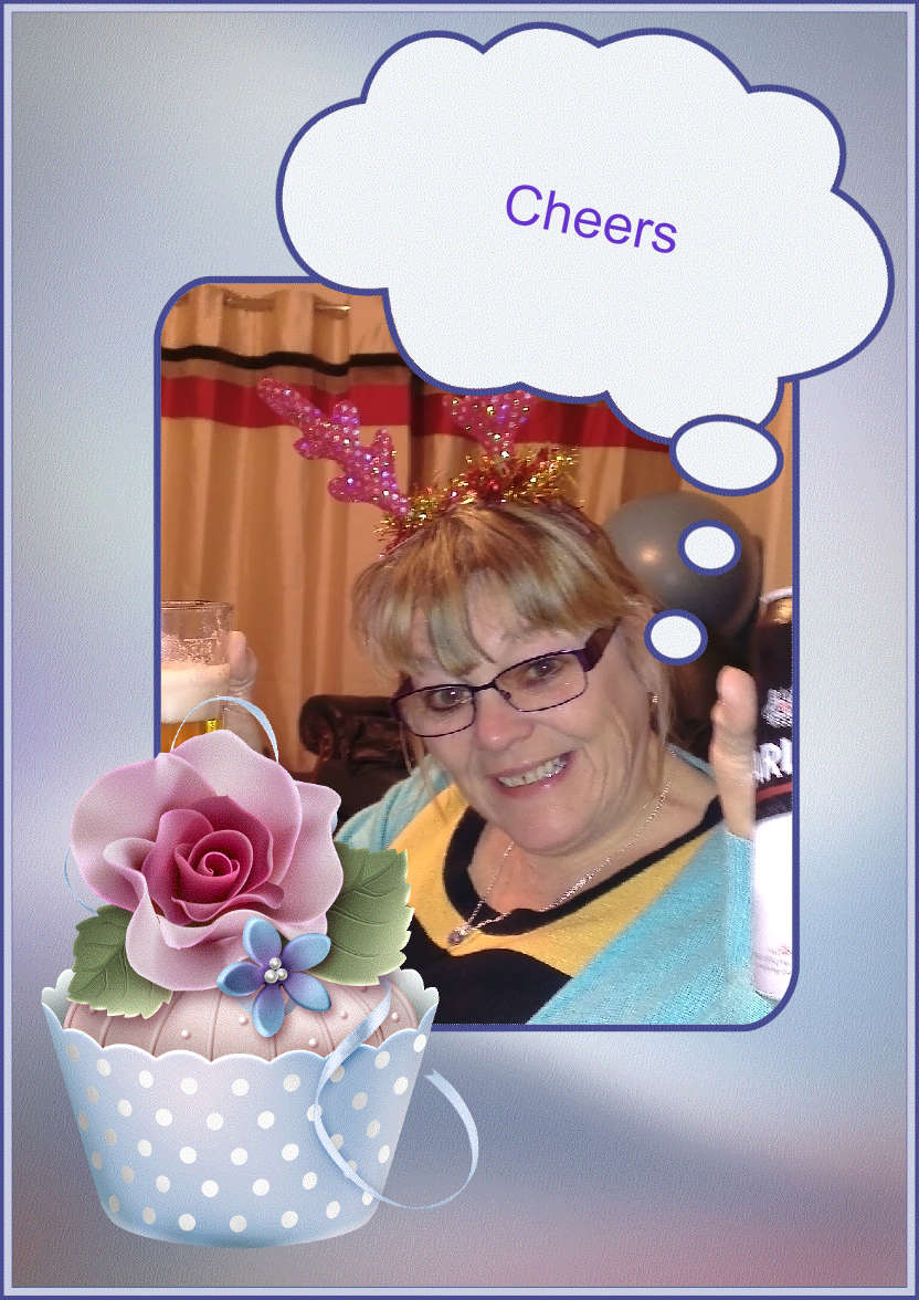 Cupcake and Flowers Card Creator - card made with Crafty Bob's Card Creator