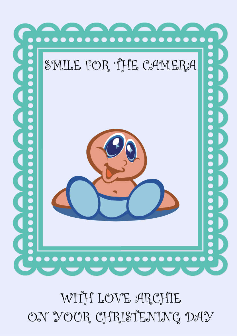Light Blue Plain Background - card made with Crafty Bob's Card Creator