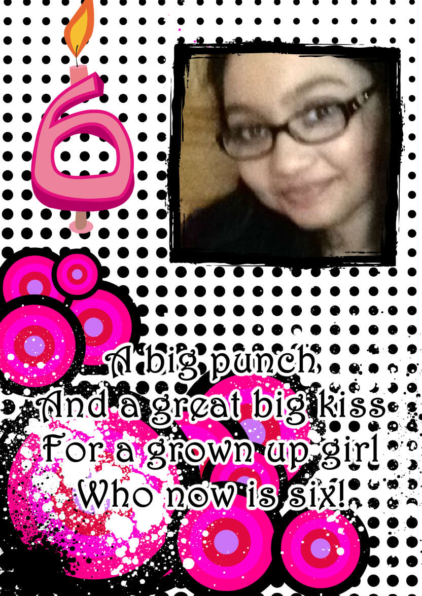 Grunge Circles Pink Aperture Card Front - card made with Crafty Bob's Card Creator