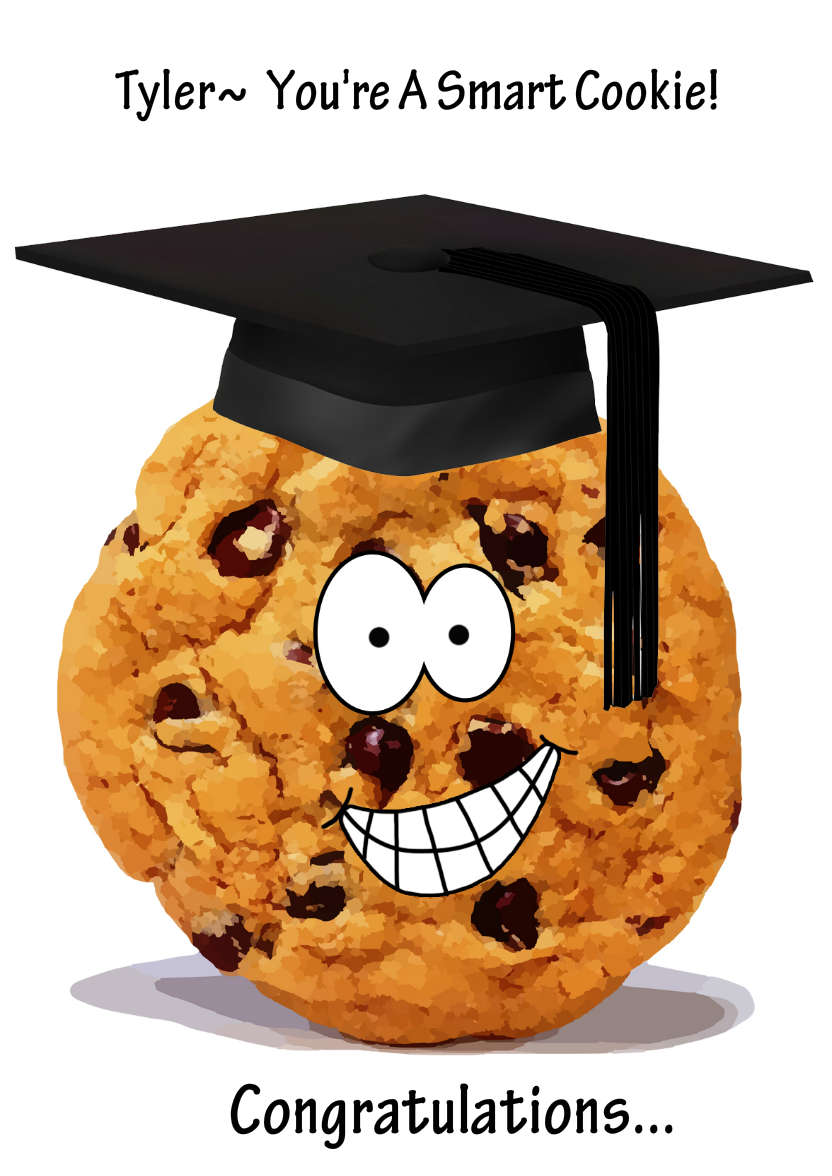 Smart Cookie Graduation Card - card made with Crafty Bob's Card Creator