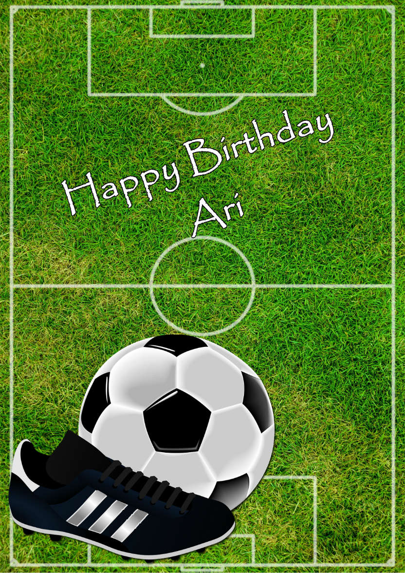 Football Pitch Card - card made with Crafty Bob's Card Creator