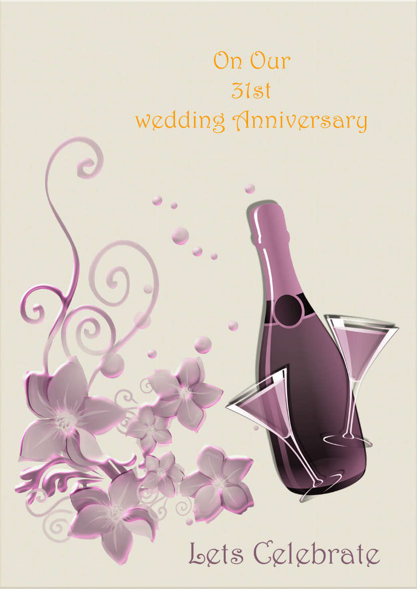 Champagne and Flowers - card made with Crafty Bob's Card Creator