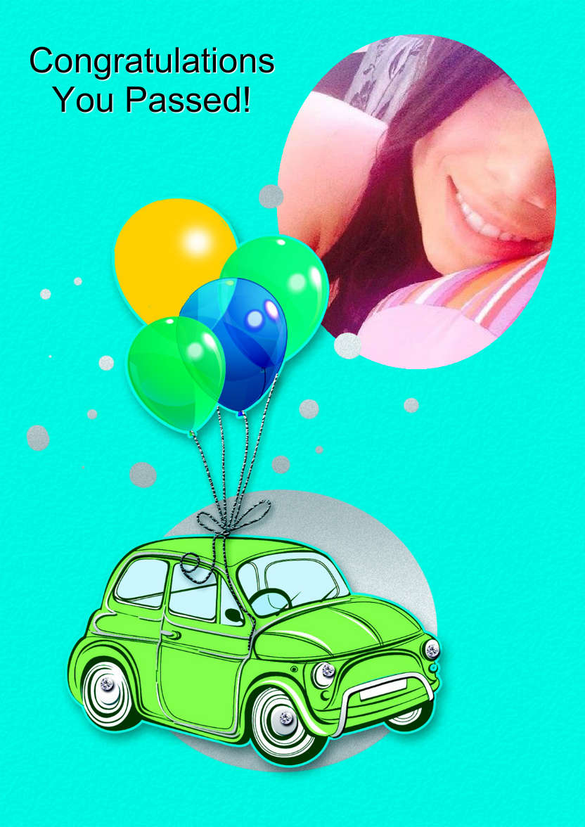 Congratulations New Driver Card - card made with Crafty Bob's Card Creator