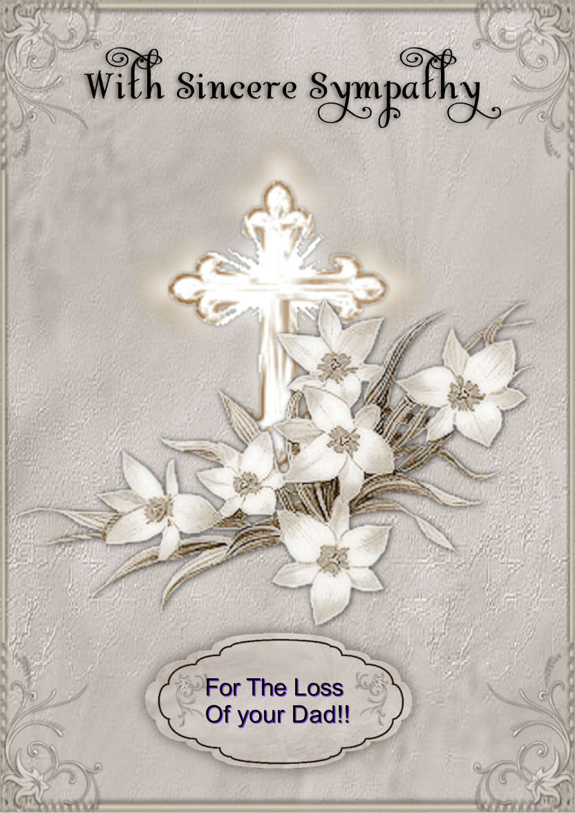 Cross and Floral Sympathy - card made with Crafty Bob's Card Creator