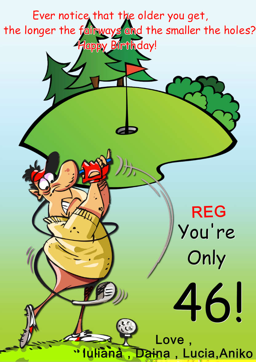 Humorous Golf Card - card made with Crafty Bob's Card Creator
