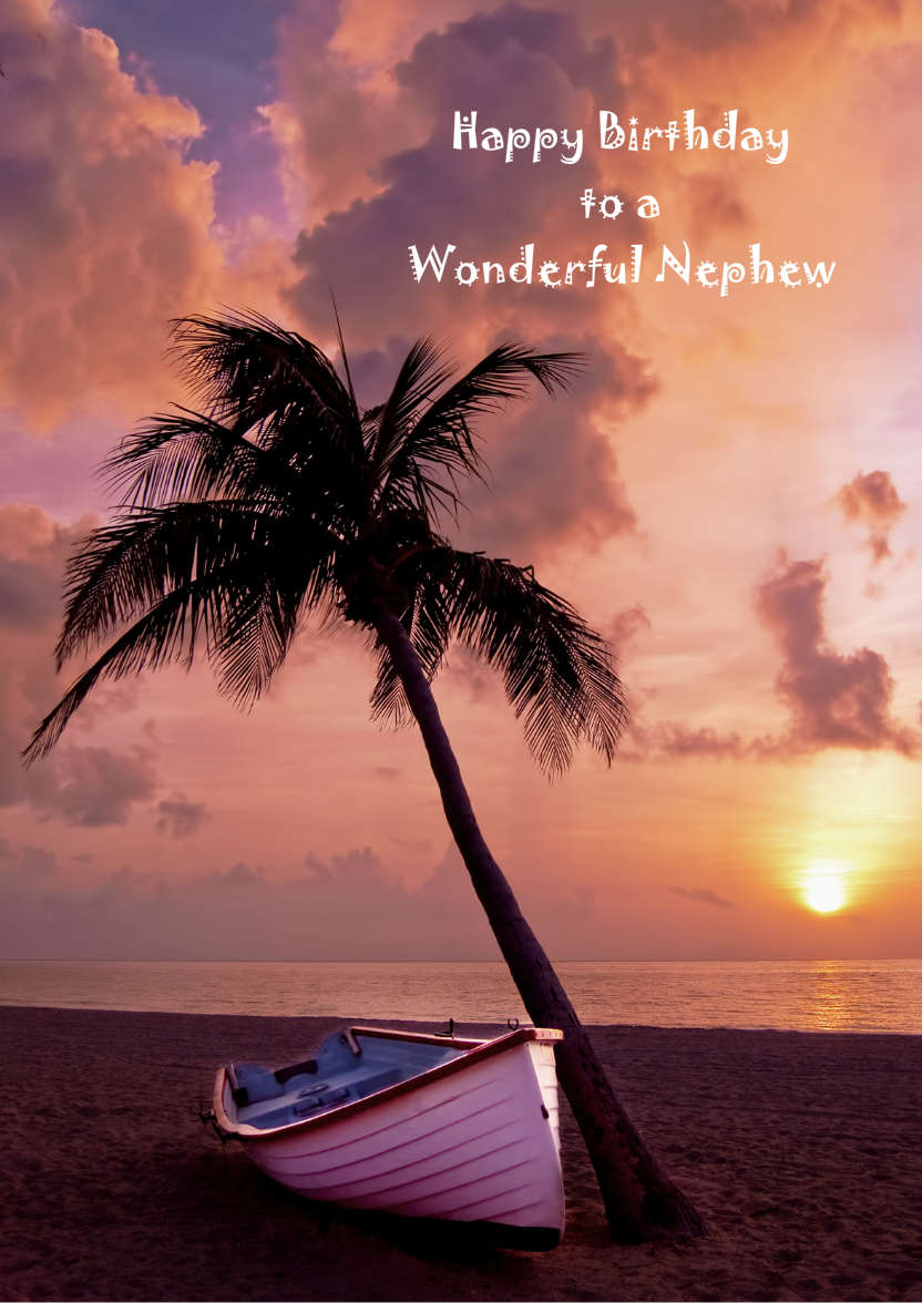 Sunset Beach Bon Voyage Card - card made with Crafty Bob's Card Creator