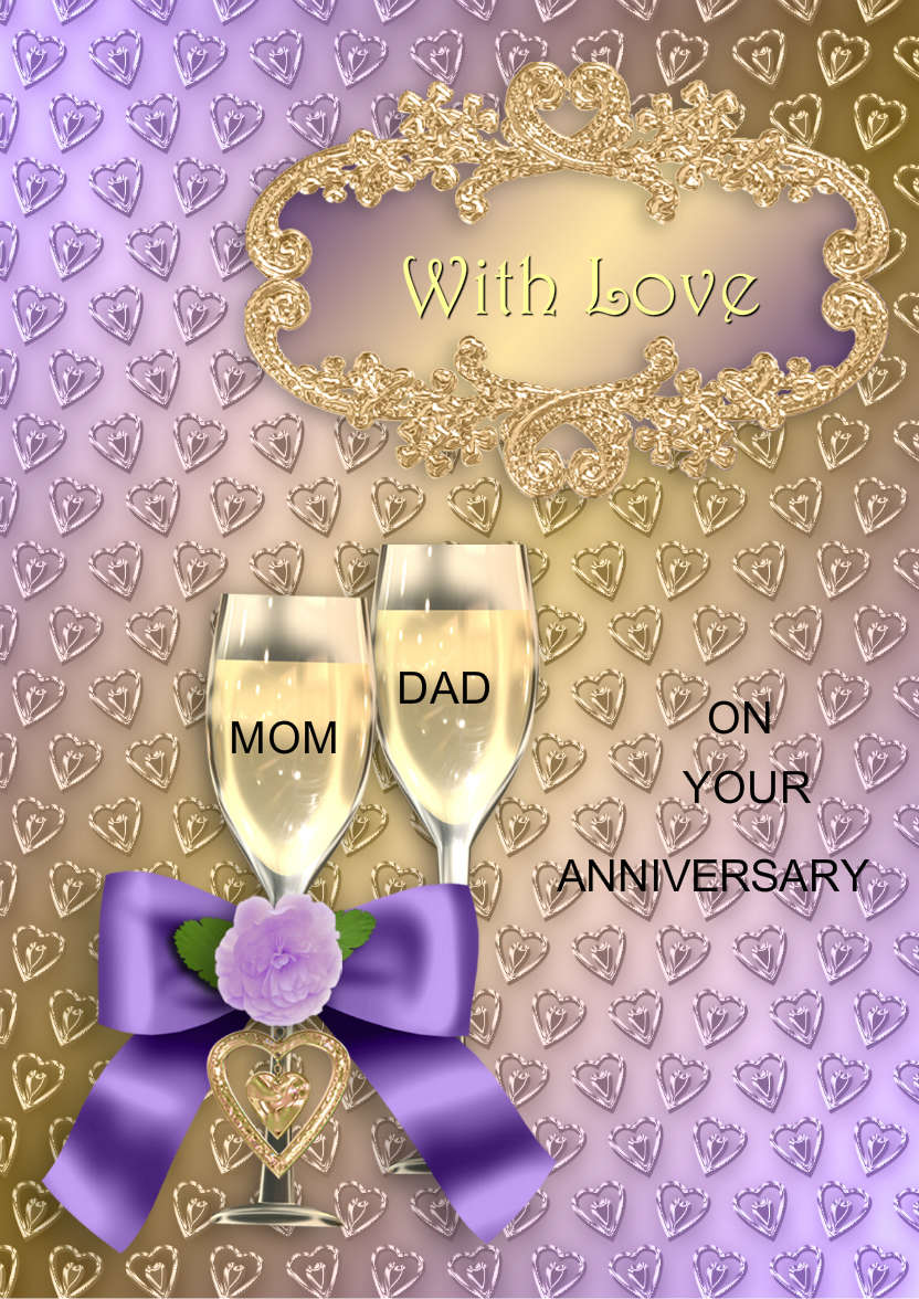Champagne Romance - card made with Crafty Bob's Card Creator
