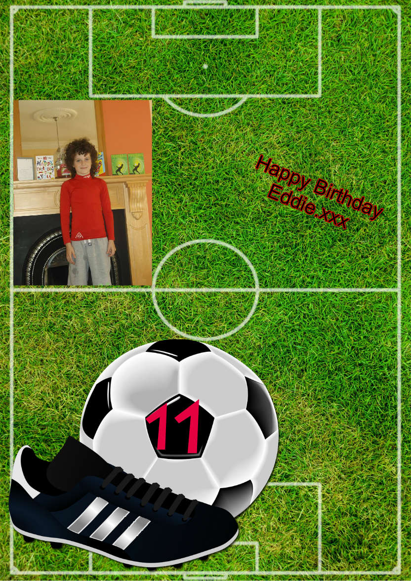 Football Pitch Card - card made with Crafty Bob's Card Creator
