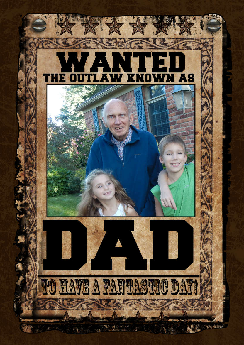 Dad Birthday. Father's Day, Photo Greeting Card - card made with Crafty Bob's Card Creator