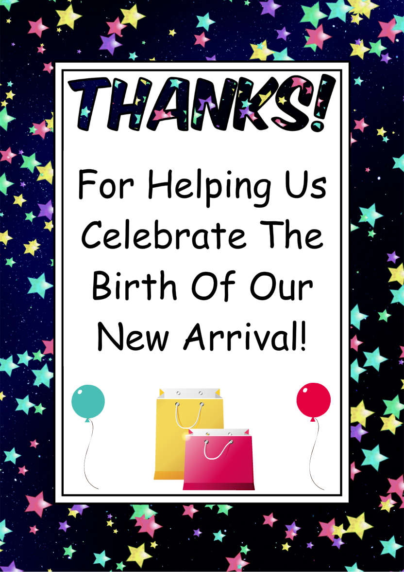 Thank You Stars Card Front - card made with Crafty Bob's Card Creator