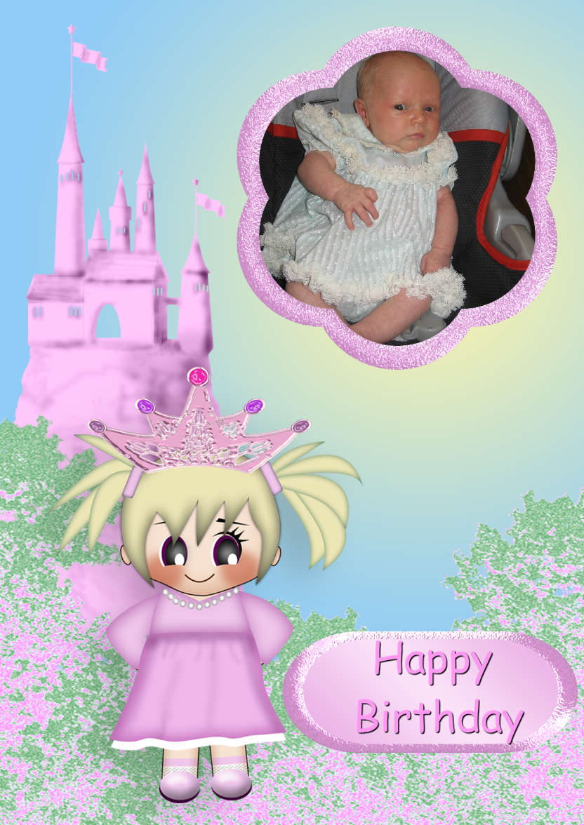 Little Princess - card made with Crafty Bob's Card Creator