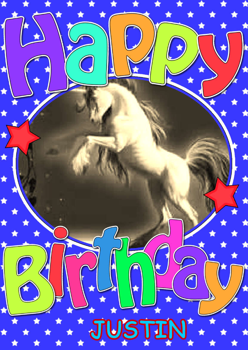 Birthday Stars Photo Upload Card - card made with Crafty Bob's Card Creator