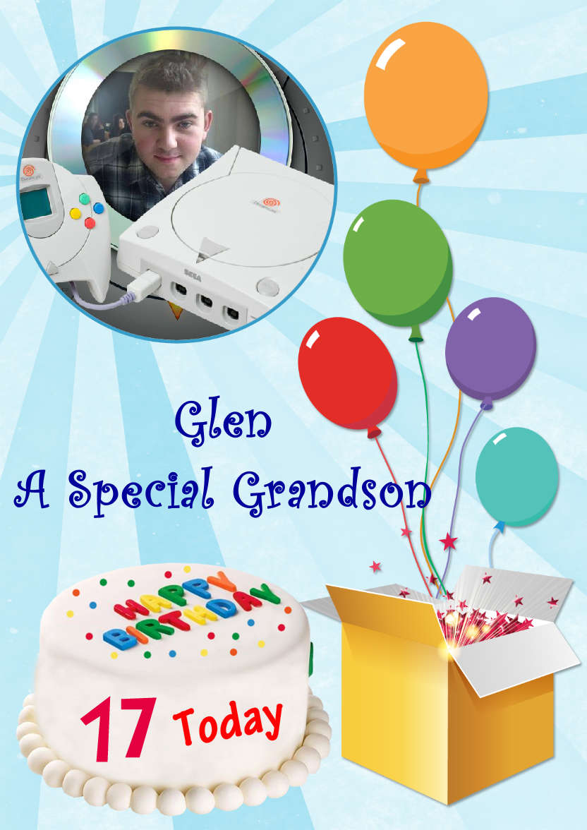 Birthday Surprise Photo Card - card made with Crafty Bob's Card Creator