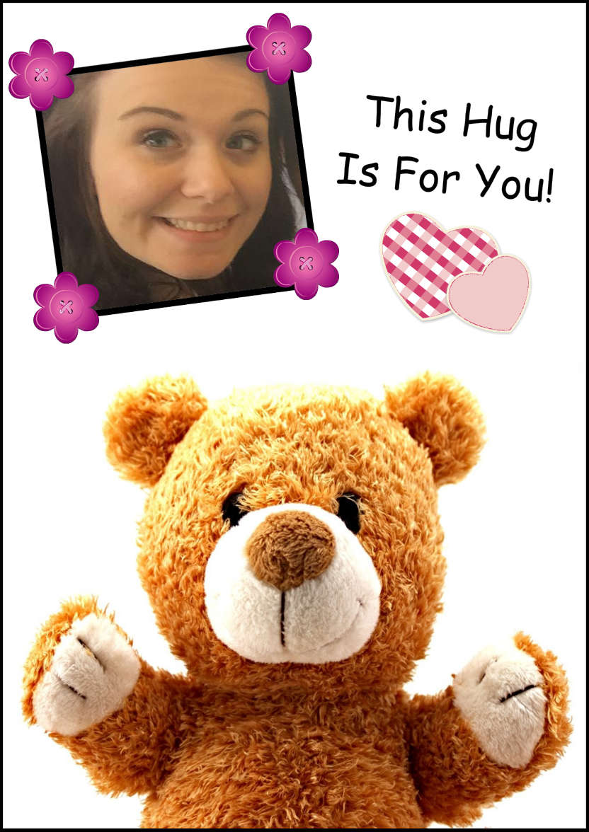 Bear Hug Aperture Card - card made with Crafty Bob's Card Creator