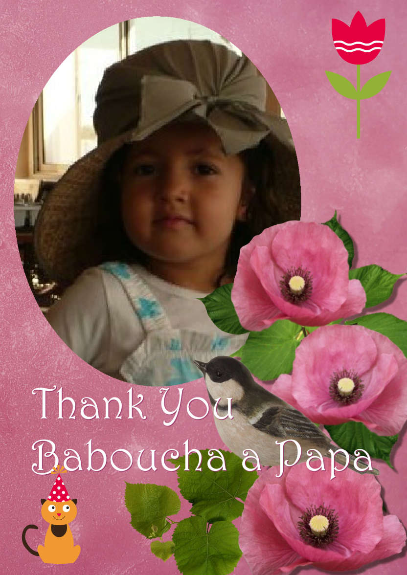 Floral Aperture Photo Card - card made with Crafty Bob's Card Creator