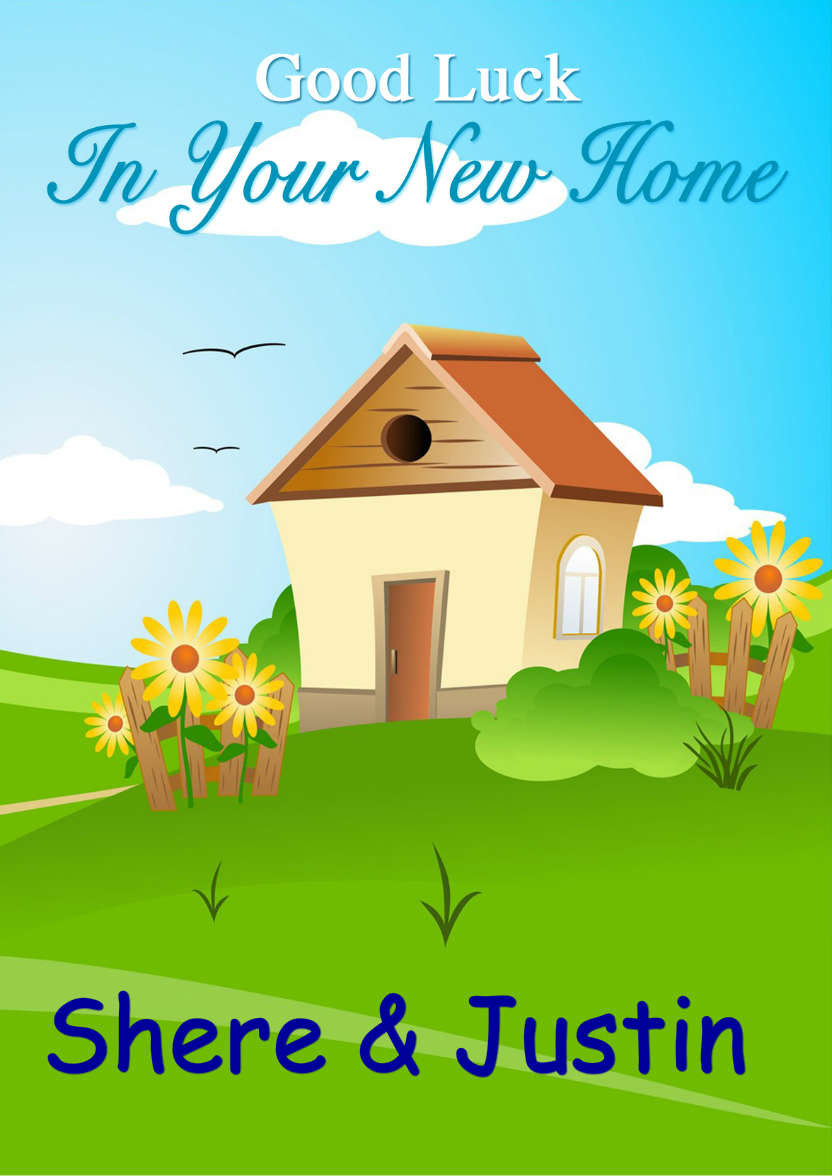 Good Luck in Your New Home Card - card made with Crafty Bob's Card Creator