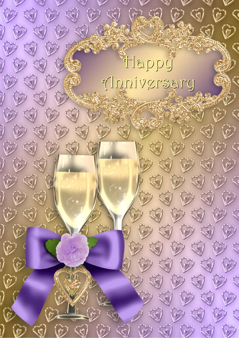 Champagne Romance - card made with Crafty Bob's Card Creator