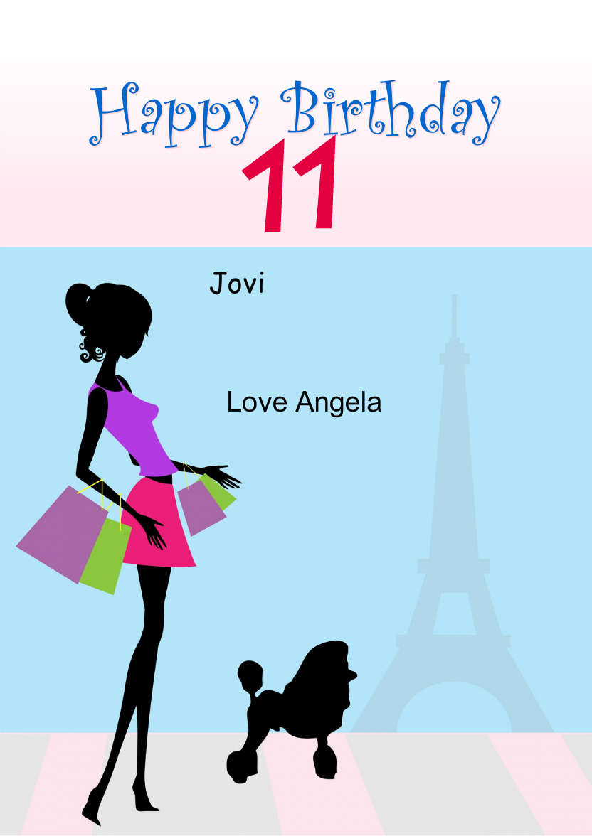 Shopping in Paris - card made with Crafty Bob's Card Creator