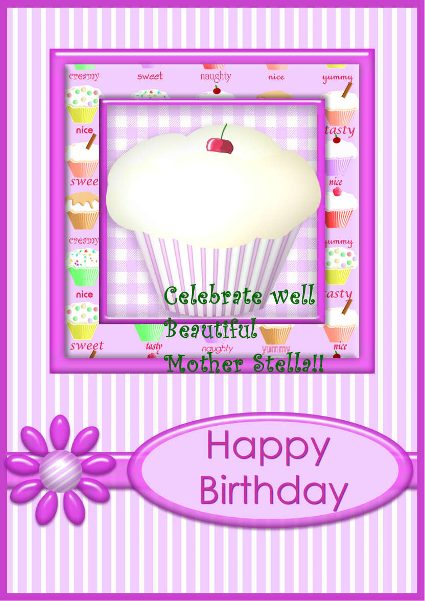 Cupcake - card made with Crafty Bob's Card Creator