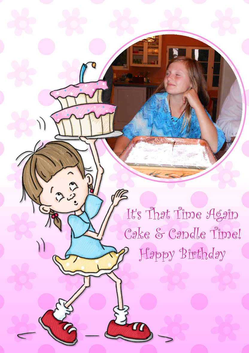 Surprise Birthday Cake Aperture Card - card made with Crafty Bob's Card Creator