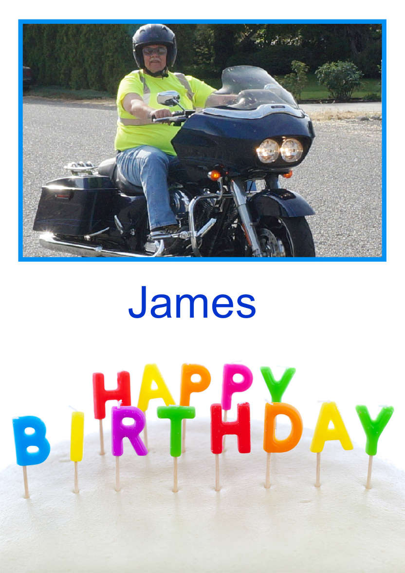 Birthday Candles Aperture Card - card made with Crafty Bob's Card Creator