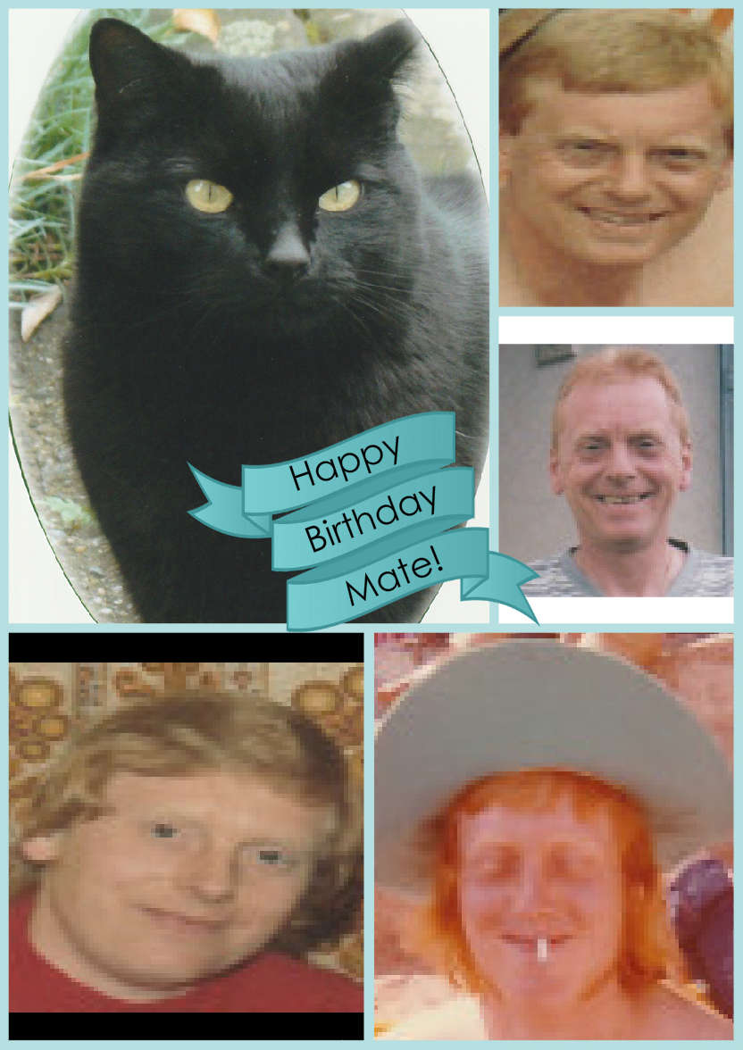 Multi-photo Card with Banner Green - card made with Crafty Bob's Card Creator