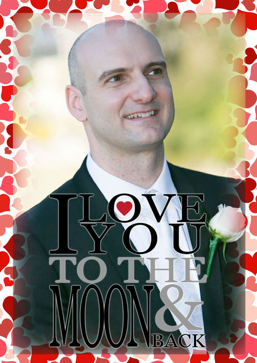 To the Moon & Back Anniversary/valentines - card made with Crafty Bob's Card Creator