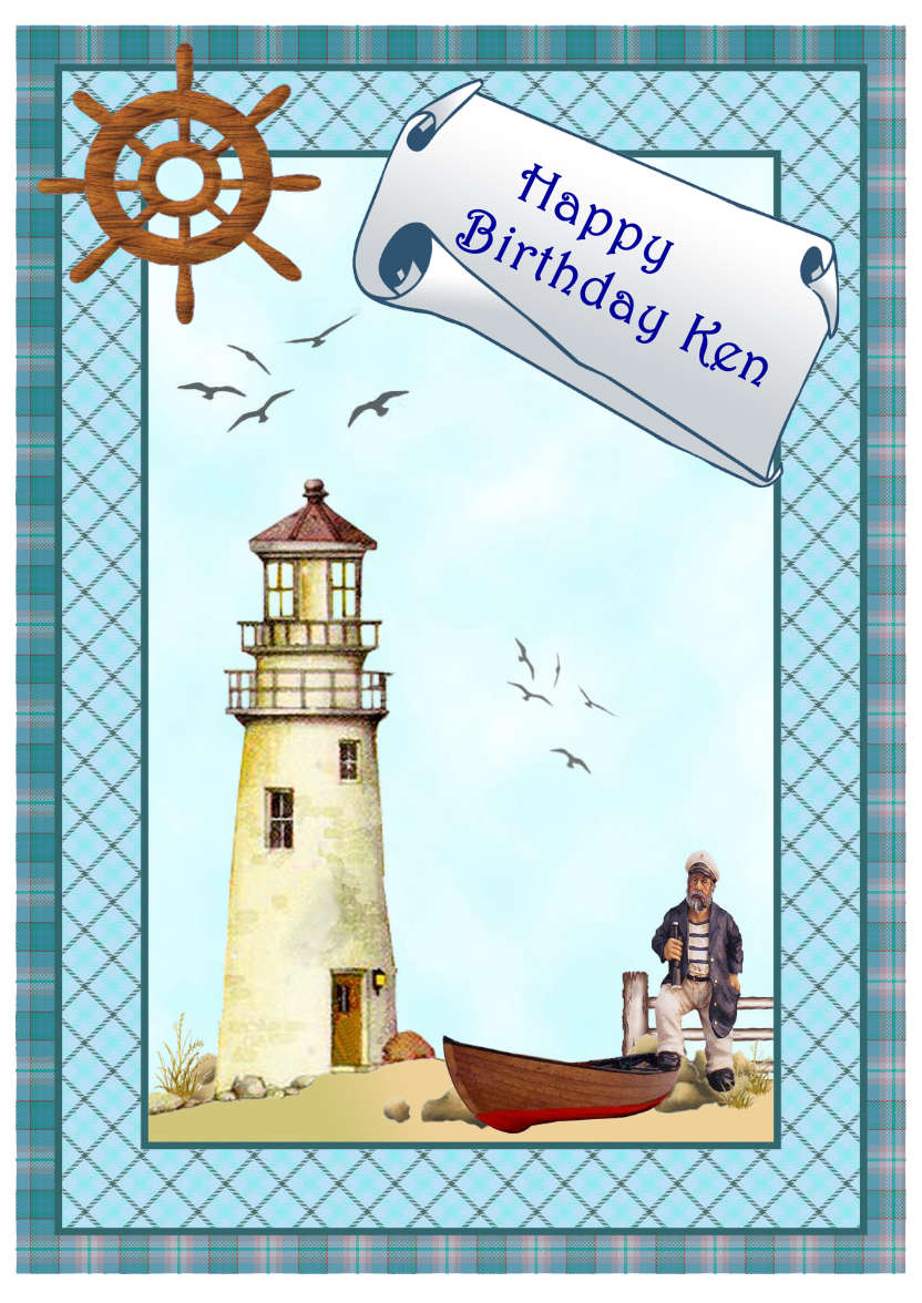 The Lighthouse - card made with Crafty Bob's Card Creator