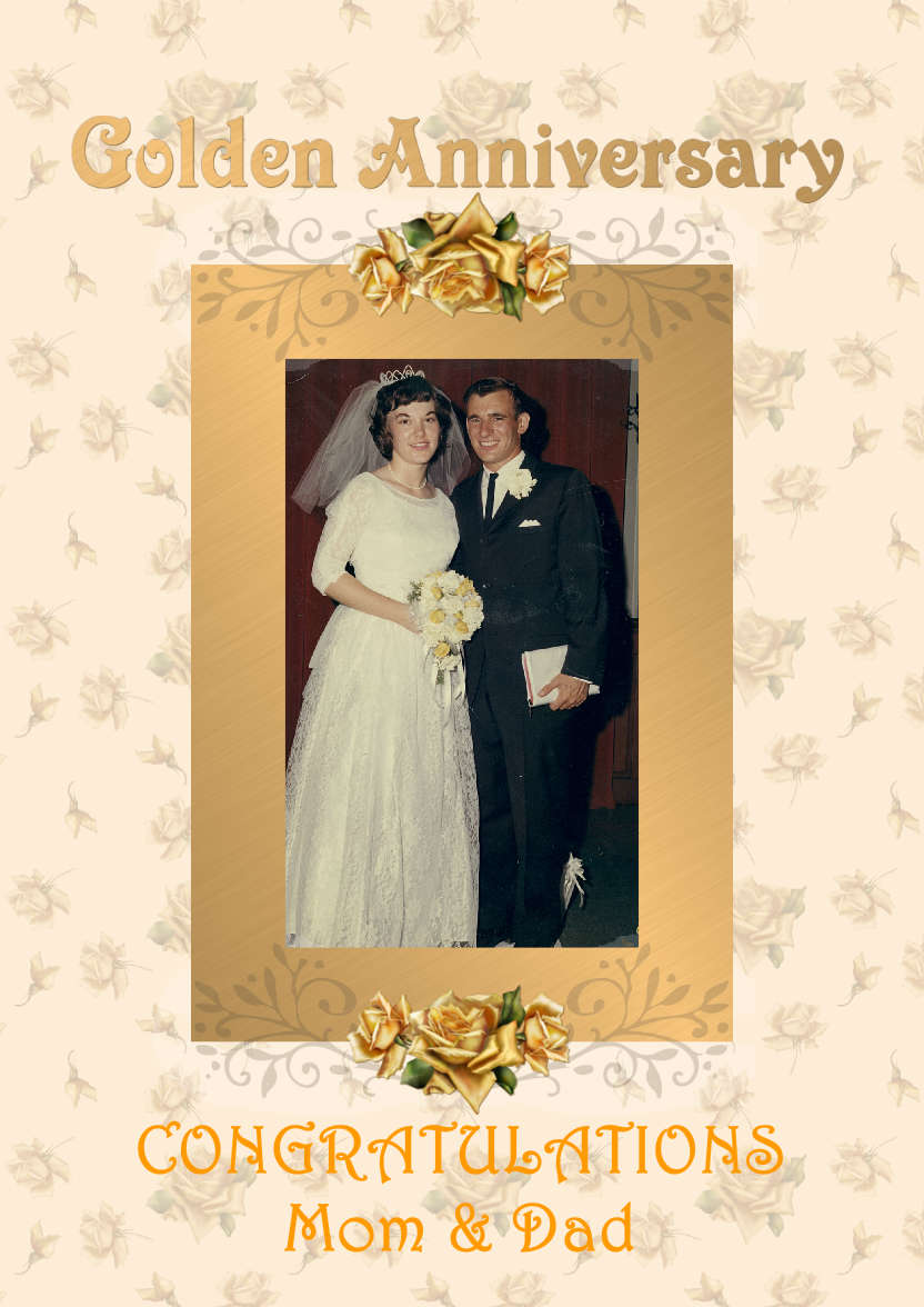 50 Golden Years Roses - card made with Crafty Bob's Card Creator