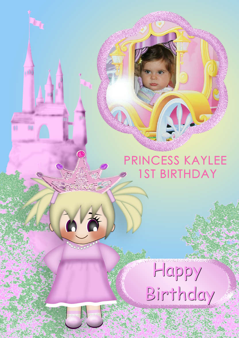 Little Princess - card made with Crafty Bob's Card Creator