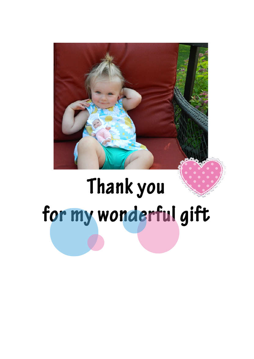 Notepaper Thank You Card - card made with Crafty Bob's Card Creator