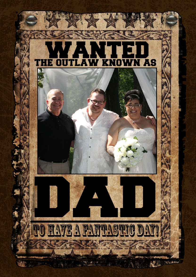 Dad Birthday. Father's Day, Photo Greeting Card - card made with Crafty Bob's Card Creator