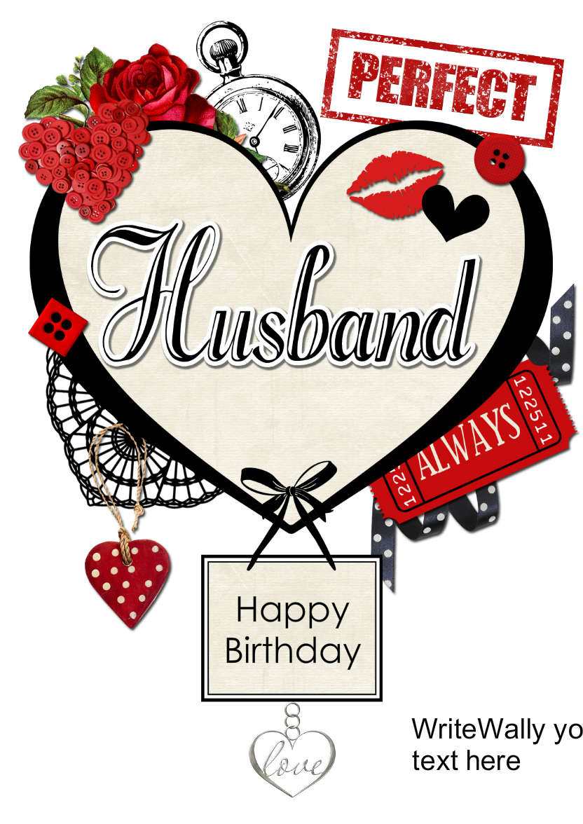 Husband Collage Heart - card made with Crafty Bob's Card Creator