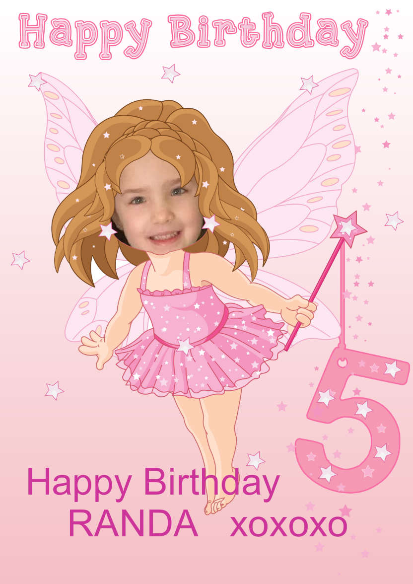 Fairy Princess Aged 5 - card made with Crafty Bob's Card Creator