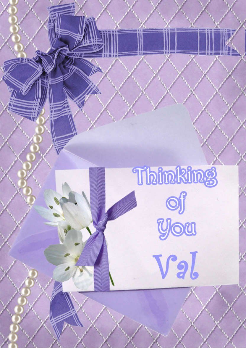 Lavendar Envelope Flower Card - card made with Crafty Bob's Card Creator
